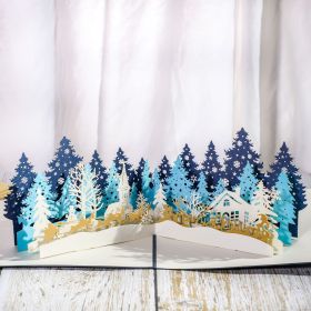 Paper sculpture Christmas card