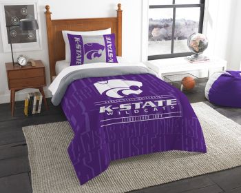 Kansas State OFFICIAL Collegiate "Modern Take" Twin Comforter & Sham Set