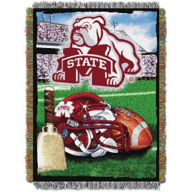 Mississippi St OFFICIAL Collegiate "Home Field Advantage" Woven Tapestry Throw