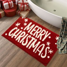 Christmas Bath Mat Bathroom Rugs Decor, Merry Christmas Bath Rugs Non Slip