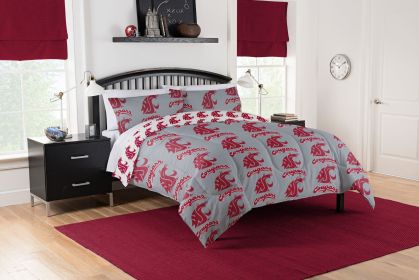 Washington State Cougars Full Rotary Bed In a Bag Set