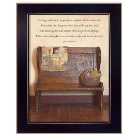 "Friends Become Family" By Susan Boyer, Printed Wall Art, Ready To Hang Framed Poster, Black Frame