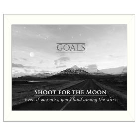 "Goals" By Trendy Decor4U, Printed Wall Art, Ready To Hang Framed Poster, White Frame