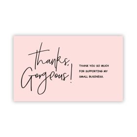 Thank You Card Coated Paper Card (Option: M)