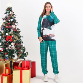 Family Baby Boys Girls Ladies Men Christmas Dinosaur Pajama Set (Option: Green-S-Woman)