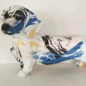 Water Transfer Printing Graffiti Colorful Dachshund German Shepherd Dog Home Birthday Gift Decoration (Option: Dachshund Blue)