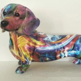 Water Transfer Printing Graffiti Colorful Dachshund German Shepherd Dog Home Birthday Gift Decoration (Option: Dachshund Colorful)