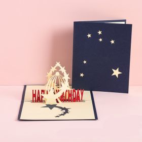 3D Laser Cut Handmade Sakura Kissing Lover Paper Invitation Greeting Card (Option: Starlight)