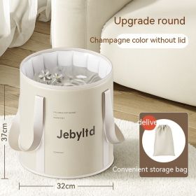 Household Folding Foot Bath Bag High Depth Over Calf Portable (Option: Champagne Without Cover)