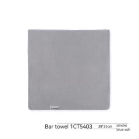 Bomber Towel Bar Cleaning Cloth Coffee Machine Foam Cloth Water-absorbing Quick-drying Small Tower (Option: 28 √ó 28CM-Smoke And Gray Single Strip)