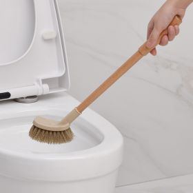 Wooden Household Handle Toilet Brush Cleaning Tools Bathroom Cleaning Brush Kitchen Floor Cleaner Brushes (Option: 862688)