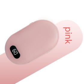 Portable Mini Digital Display Two-in-one Charging Hand Warmer (Option: Pink-Type C)