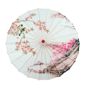 Ancient Style Oil Paper Silk Umbrella Chinese Style (Option: 6 Style-56CM)