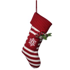 Christmas Pet Cat Dog Christmas Knitted Socks (Option: Red Snowflake)