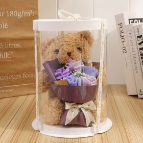 Bear Gift Box Doll Flower Crafts (Option: KS 2 Purple)