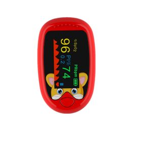 Children's Blood Oxygen Machine Finger Clip-on Rechargeable (Option: Red TFT Screen-USB)