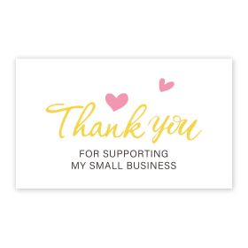 Thank You Card Coated Paper Card (Option: H)