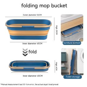 Household Double Handle Washing Mop Bucket (Color: Blue)