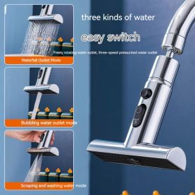 Three-speed Faucet Universal Rotation (Option: Electroplating)