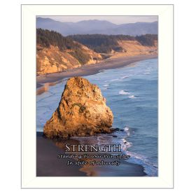"Strength" By Trendy Decor4U, Printed Wall Art, Ready To Hang Framed Poster, White Frame (Color: as Pic)