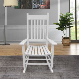 wooden porch rocker chair WHITE (Color: as Pic)