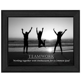"Teamwork" By Trendy Decor4U, Printed Wall Art, Ready To Hang Framed Poster, Black Frame (Color: as Pic)