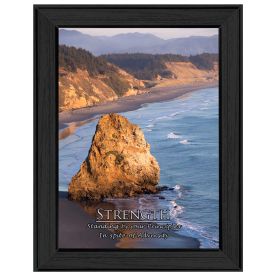 "Strength" By Trendy Decor4U, Printed Wall Art, Ready To Hang Framed Poster, Black Frame (Color: as Pic)