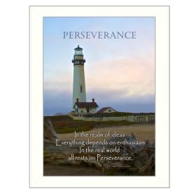 "Perseverance" By Trendy Decor4U, Printed Wall Art, Ready To Hang Framed Poster, White Frame (Color: as Pic)