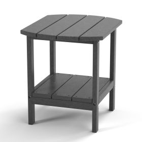 Outdoor Side Table for Adirondack Chairs;  All-Weather Resistant Humidity-Proof Waterproof Stain-Proof Accent Tables (Color: Gray)