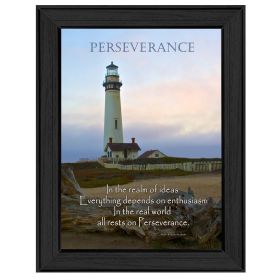 "Perseverance" By Trendy Decor4U, Printed Wall Art, Ready To Hang Framed Poster, Black Frame (Color: as Pic)