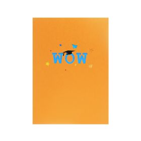 Pop-up Color Printing Graduation Season Popup Greeting Card (Color: Gold)