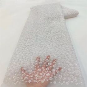 Bubble Beads Tube Embroidery Gown Beads Sequin Sequined Fabric (Option: 7Style-Color-2 Yards)