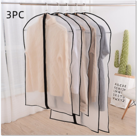 Clothes Hanger Clothes Dress Coat Dust Cover Home (Option: Black-XL60x140cm-3PC)
